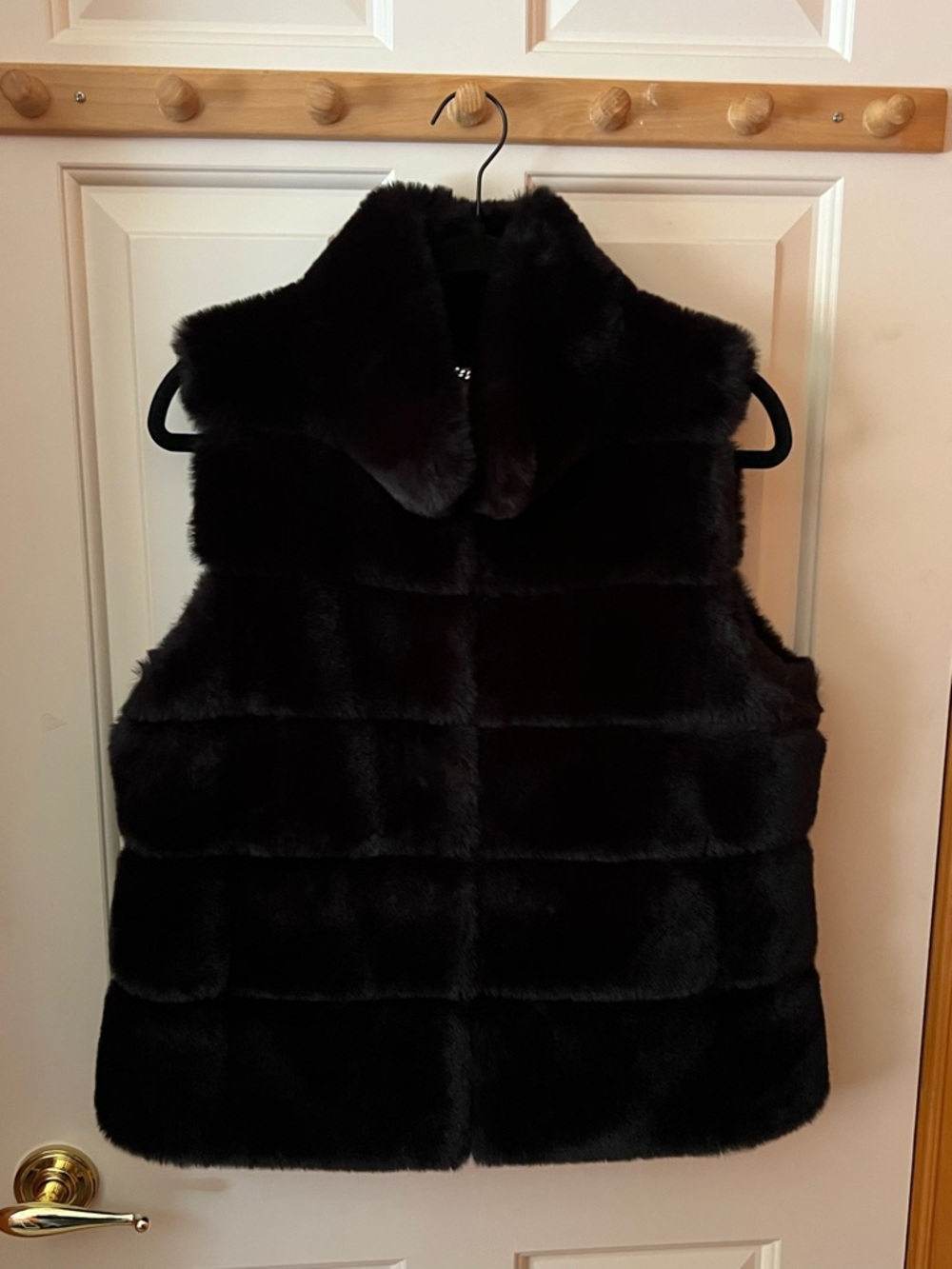 Michael Kors Black Faux Fur Vest